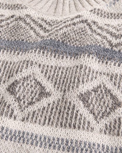Hollister Boxy Washed Cable-Knit Crew Sweater