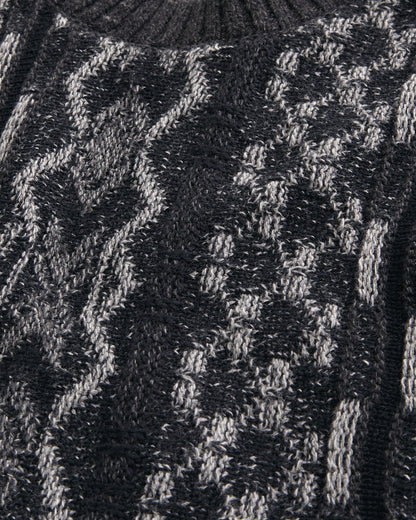 Hollister Boxy Washed Cable-Knit Crew Sweater