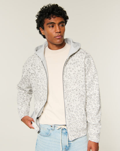 Hollister Boxy Reversible Zip-Up Hoodie