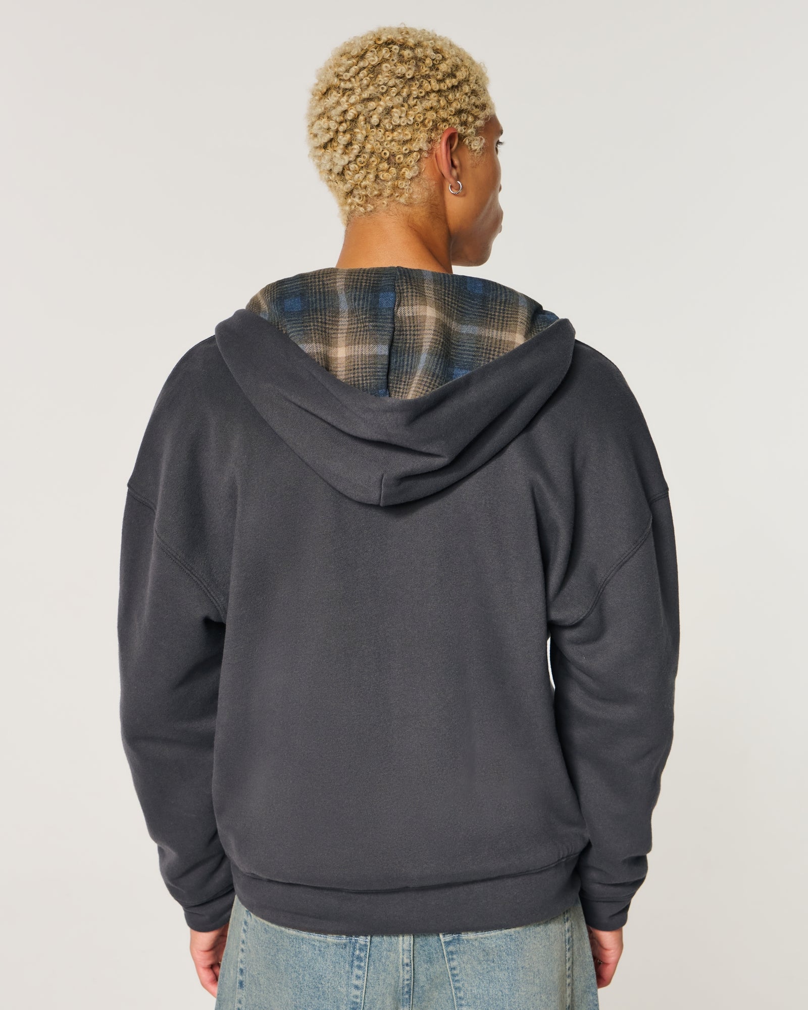 Hollister Boxy Reversible Zip-Up Hoodie