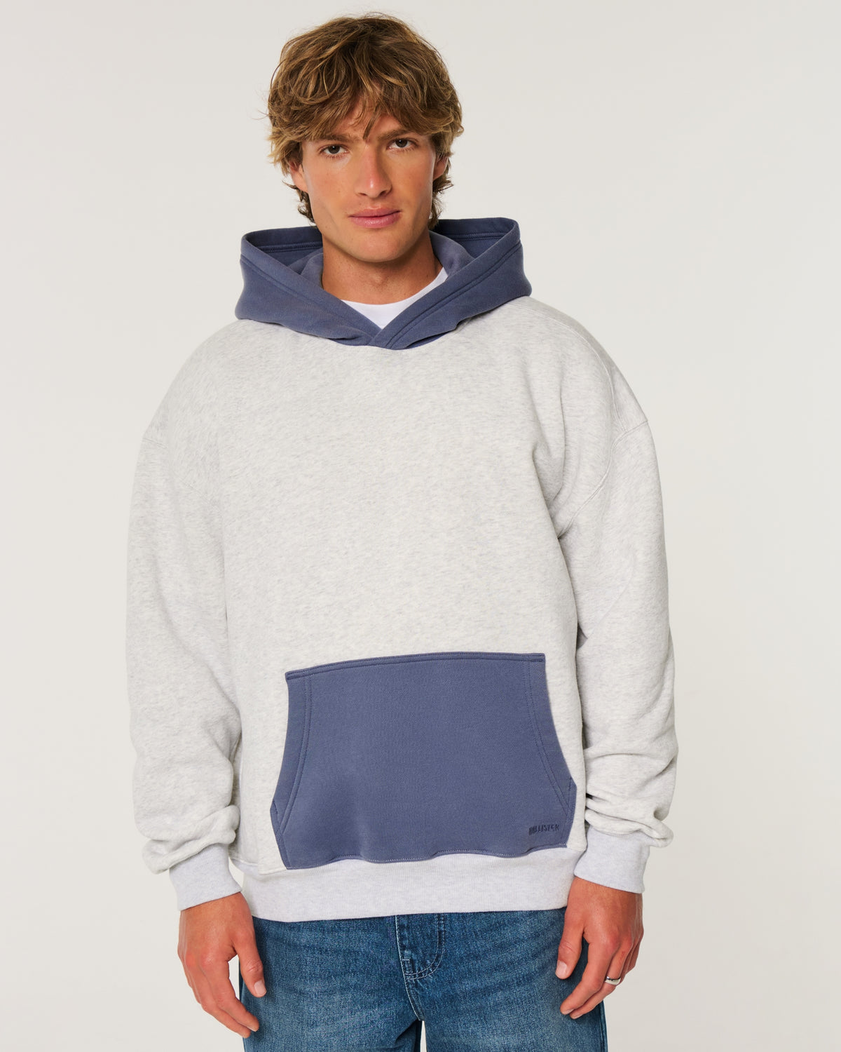 Hollister Boxy Two-Tone Hoodie