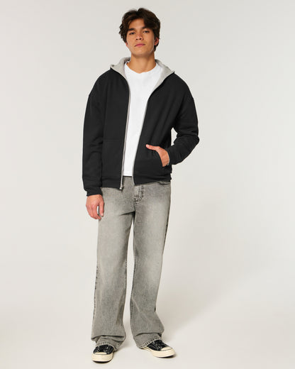Hollister Boxy Reversible Zip-Up Hoodie