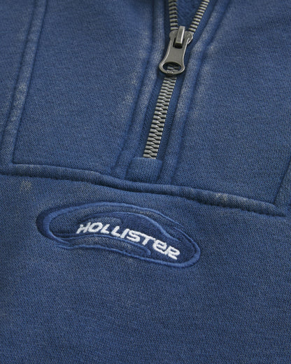 Hollister Boxy Quarter-Zip Logo Sweatshirt