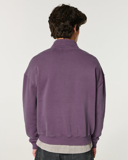 Hollister Boxy Quarter-Zip Logo Sweatshirt