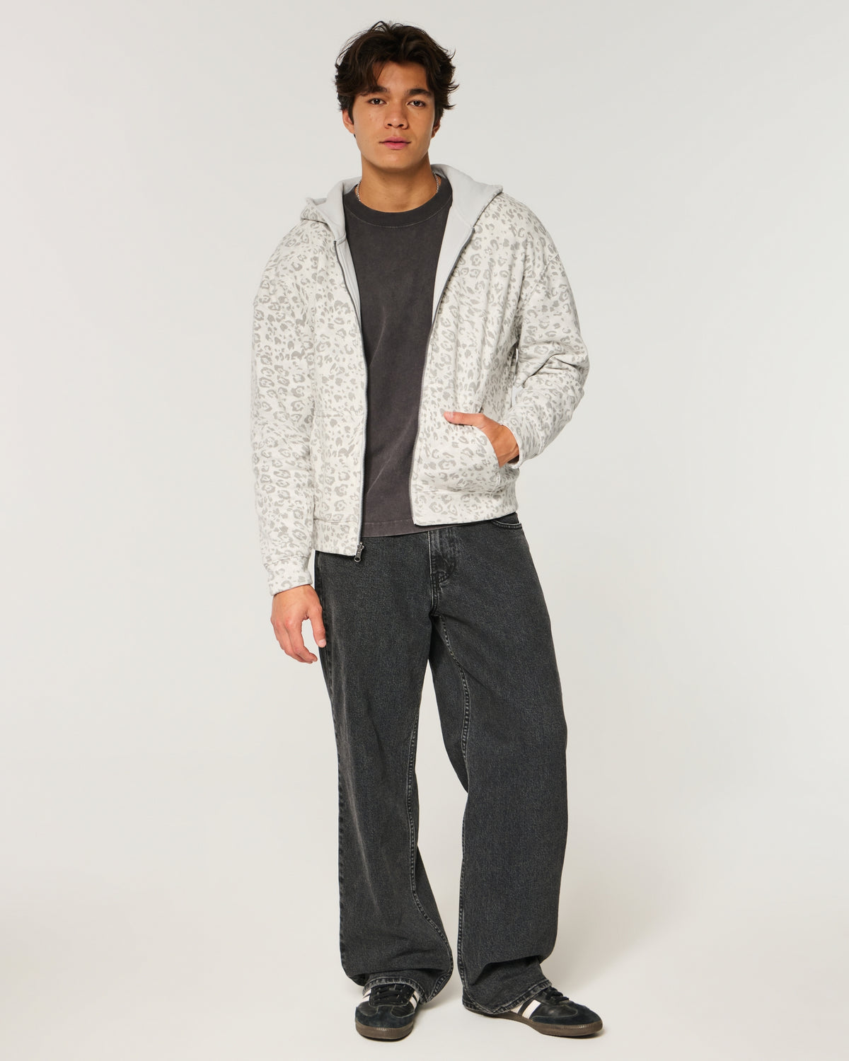 Hollister Boxy Reversible Zip-Up Hoodie