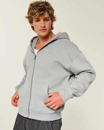 Hollister Boxy Zip-Up Hoodie
