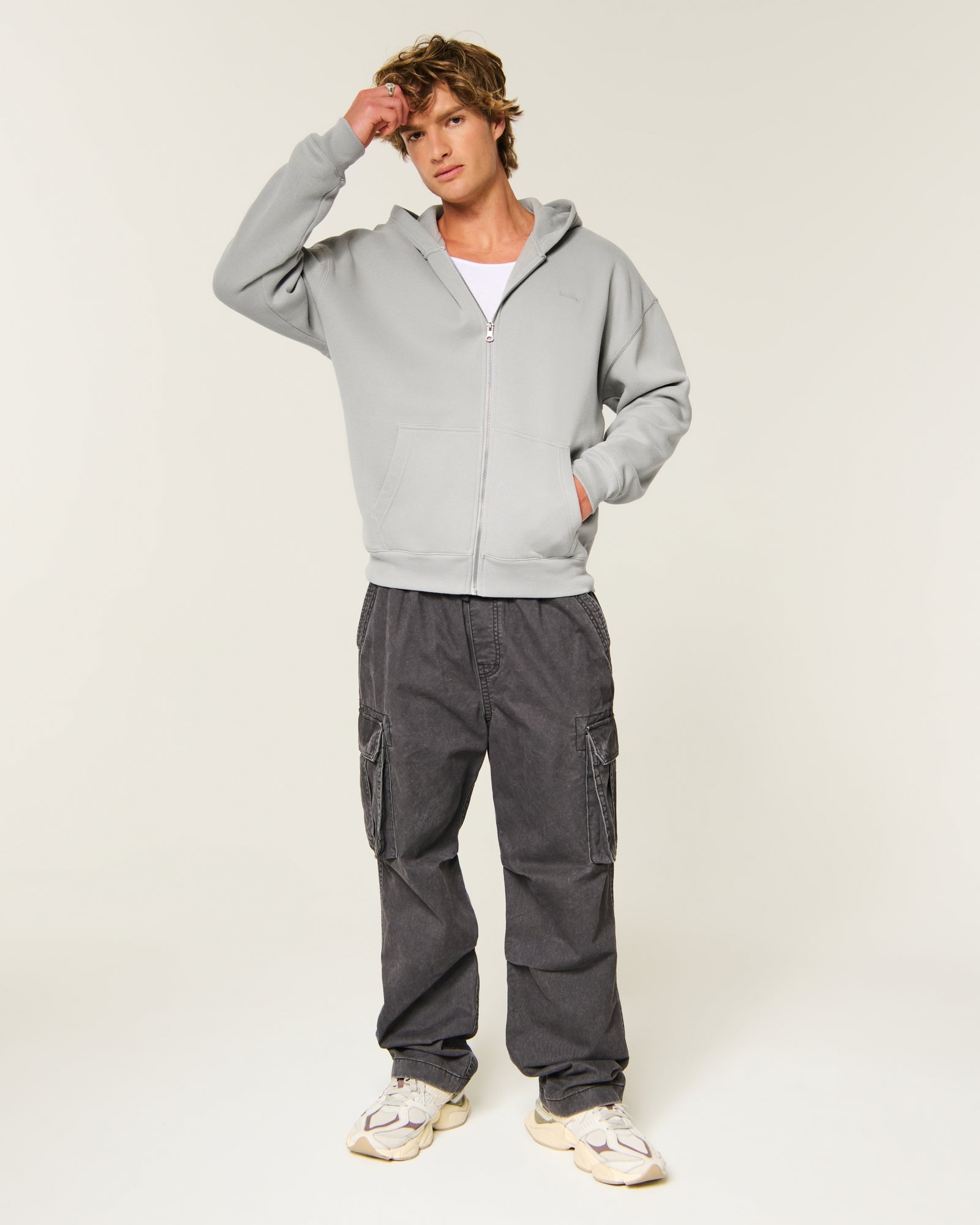 Hollister Boxy Zip-Up Hoodie