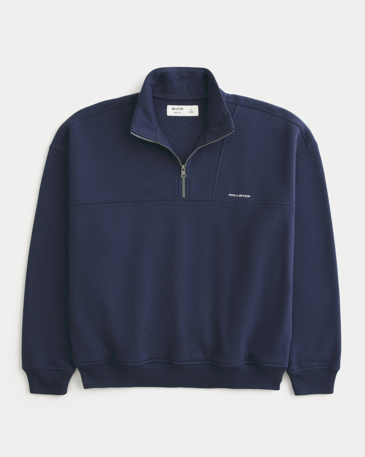 Hollister Boxy Quarter-Zip Logo Sweatshirt