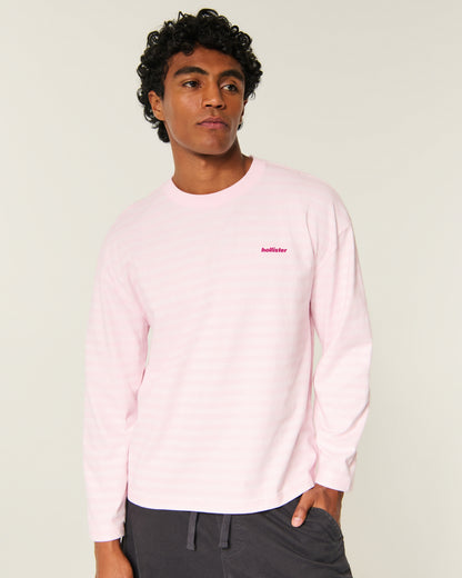 Hollister Boxy Heavyweight Long-Sleeve Crew T-Shirt