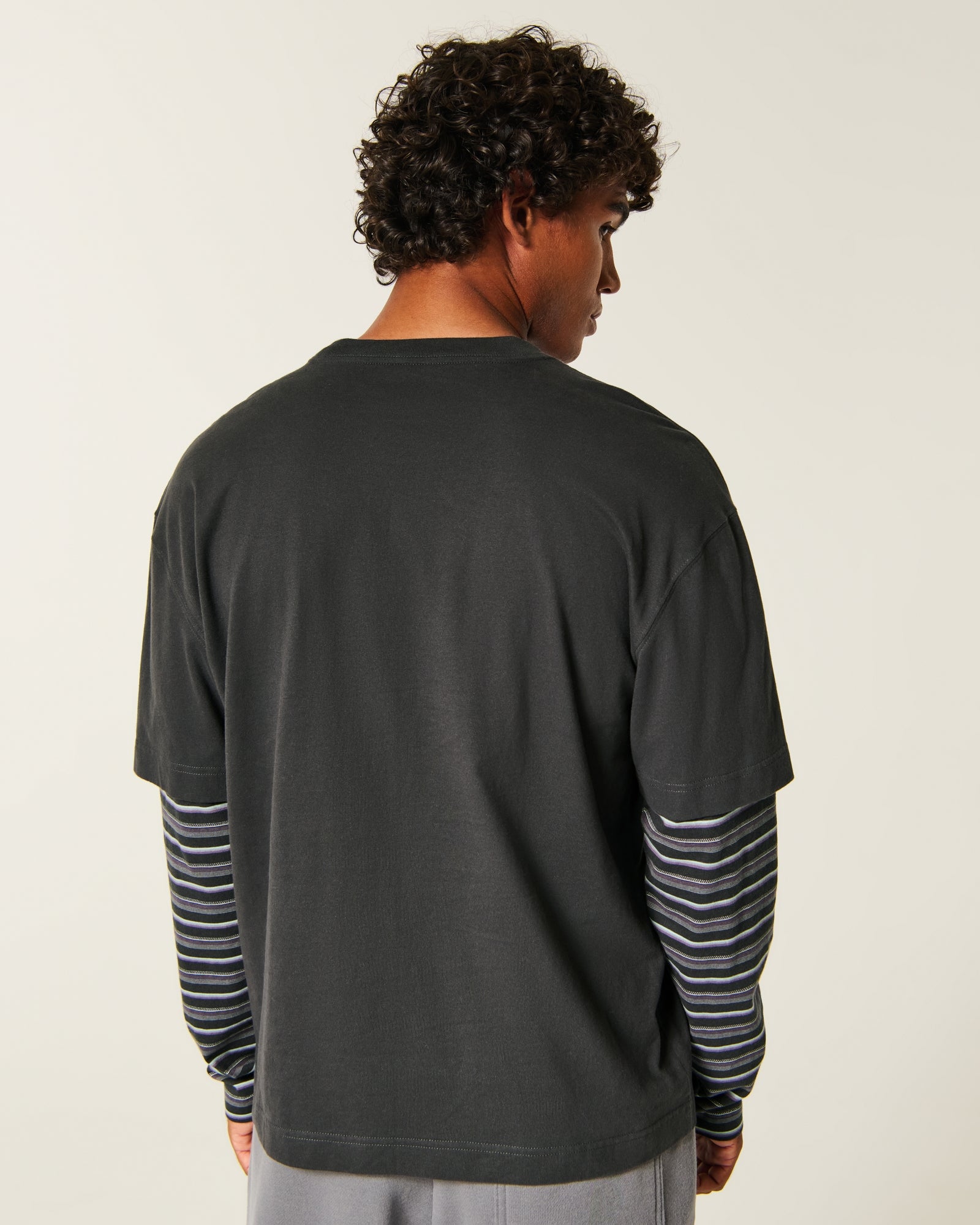 Hollister Boxy Layered 2-in-1 Crew T-Shirt