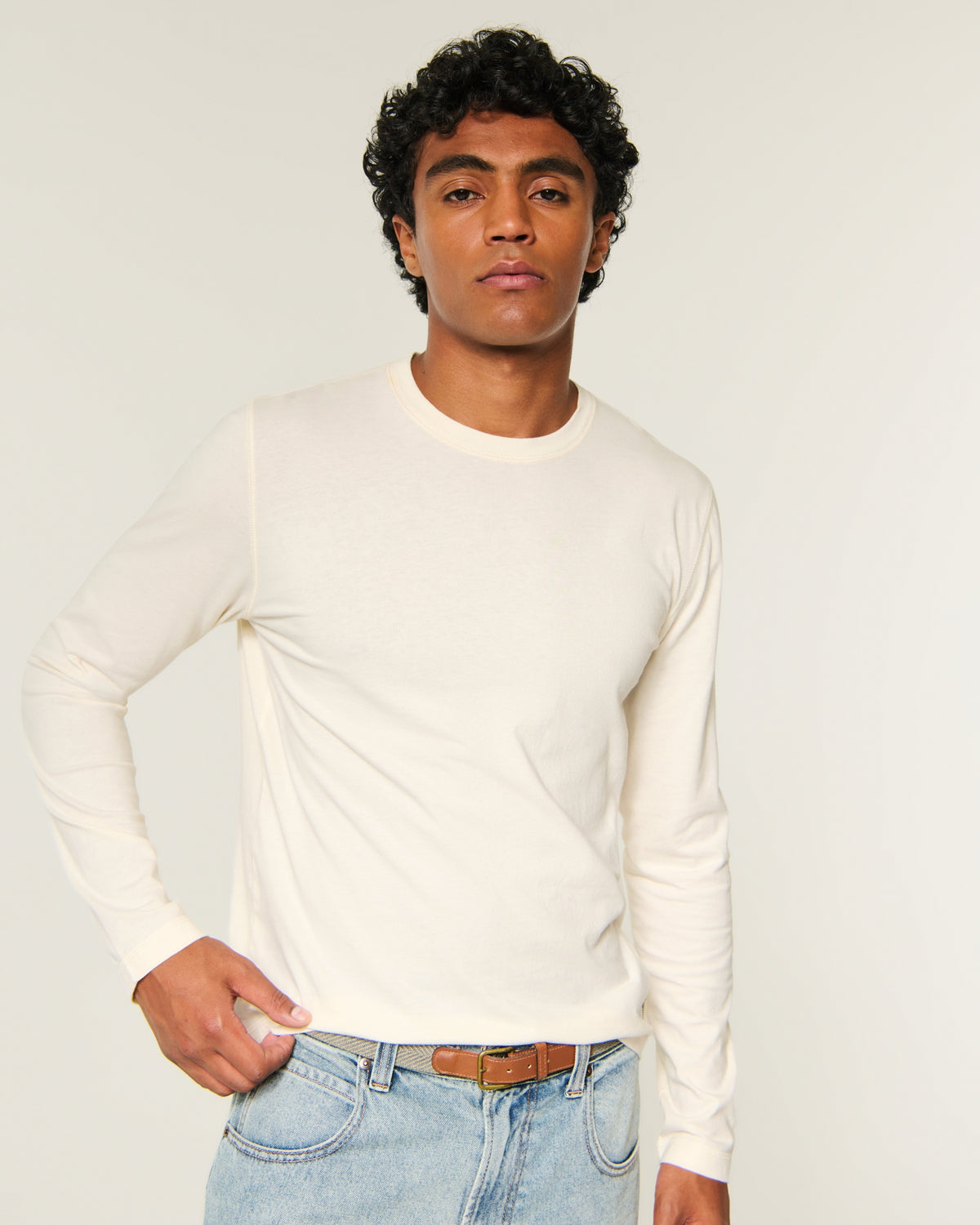 Hollister Long-Sleeve Cotton Layering T-Shirt