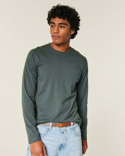 Hollister Long-Sleeve Cotton Layering T-Shirt