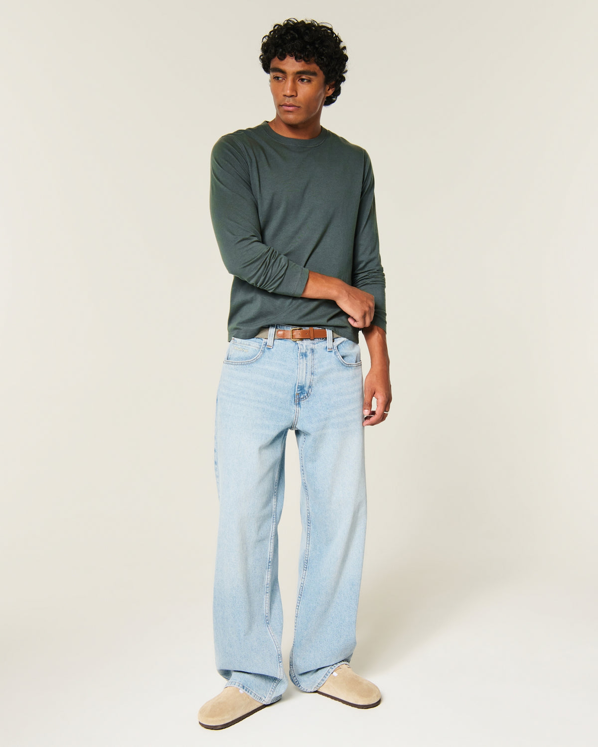 Hollister Long-Sleeve Cotton Layering T-Shirt