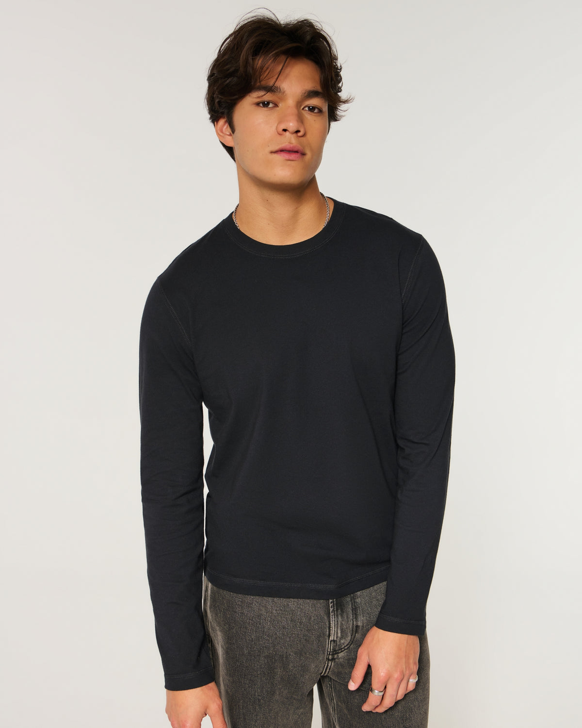 Hollister Long-Sleeve Cotton Layering T-Shirt