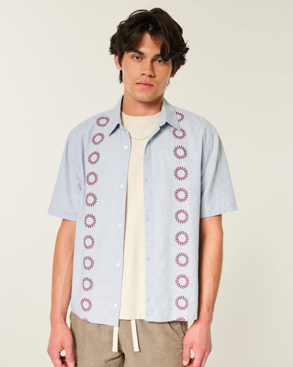 Hollister Boxy Embroidered Shirt