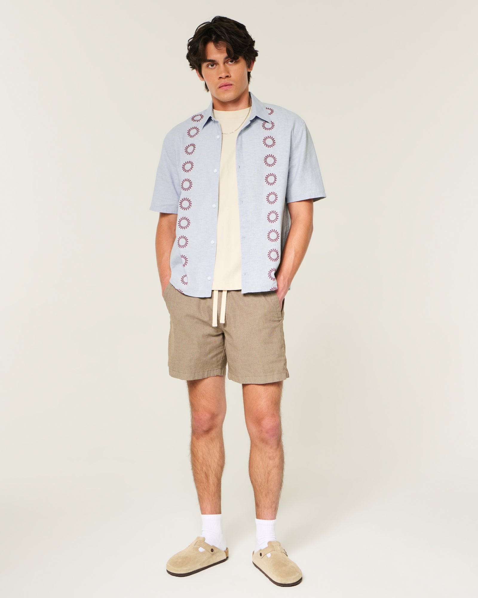 Hollister Boxy Embroidered Shirt