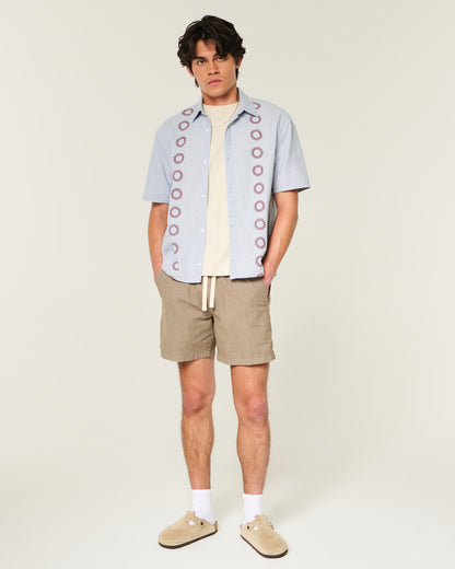 Hollister Boxy Embroidered Shirt