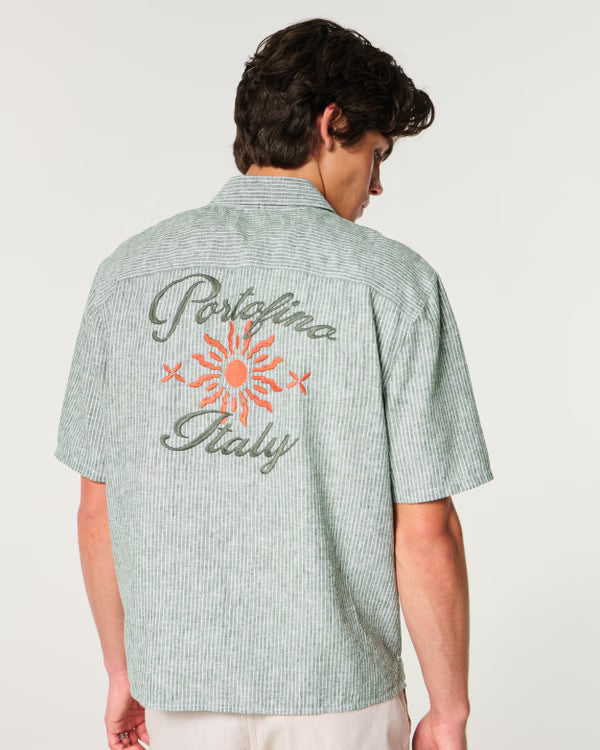 Hollister California's Boxy Short-Sleeve Portofino Italy Graphic Shirt