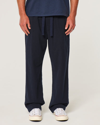Hollister Textural Baggy Pull-On Pants