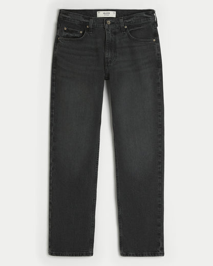 Hollister Black No Fade Slim Straight Jeans