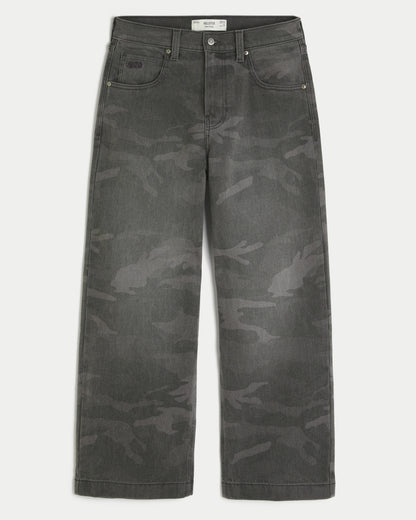 Hollister Camo Super Baggy Jeans