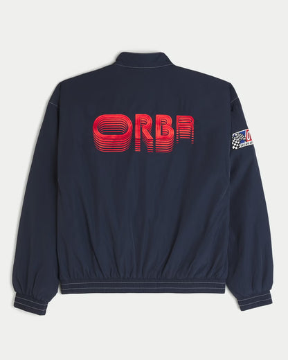 Hollister Oracle Red Bull Racing Graphic Moto Jacket Moto Jacket