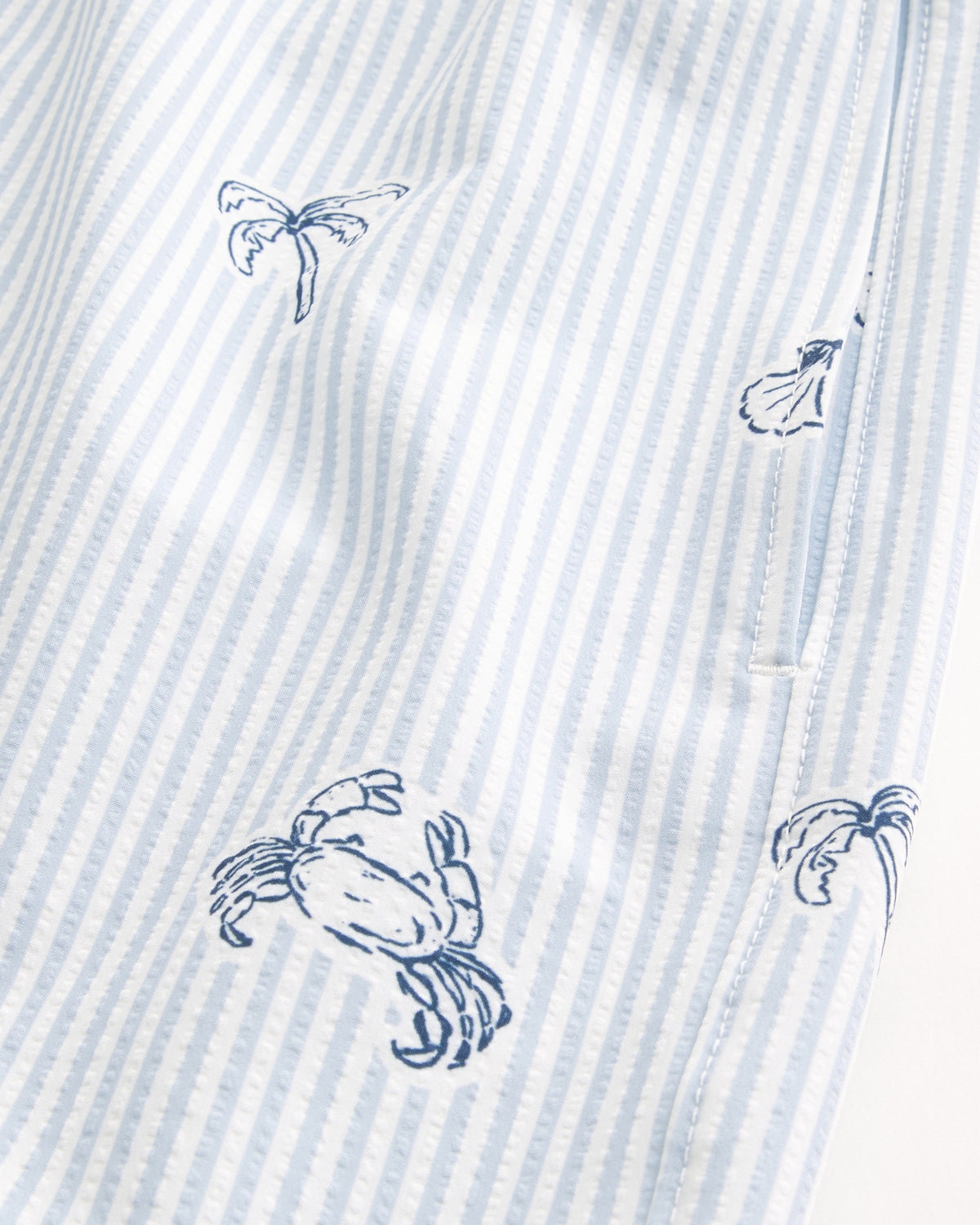 Hollister Seersucker Vacation Swim Trunks