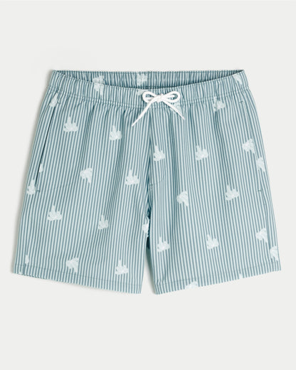 Hollister Seersucker Vacation Swim Trunks