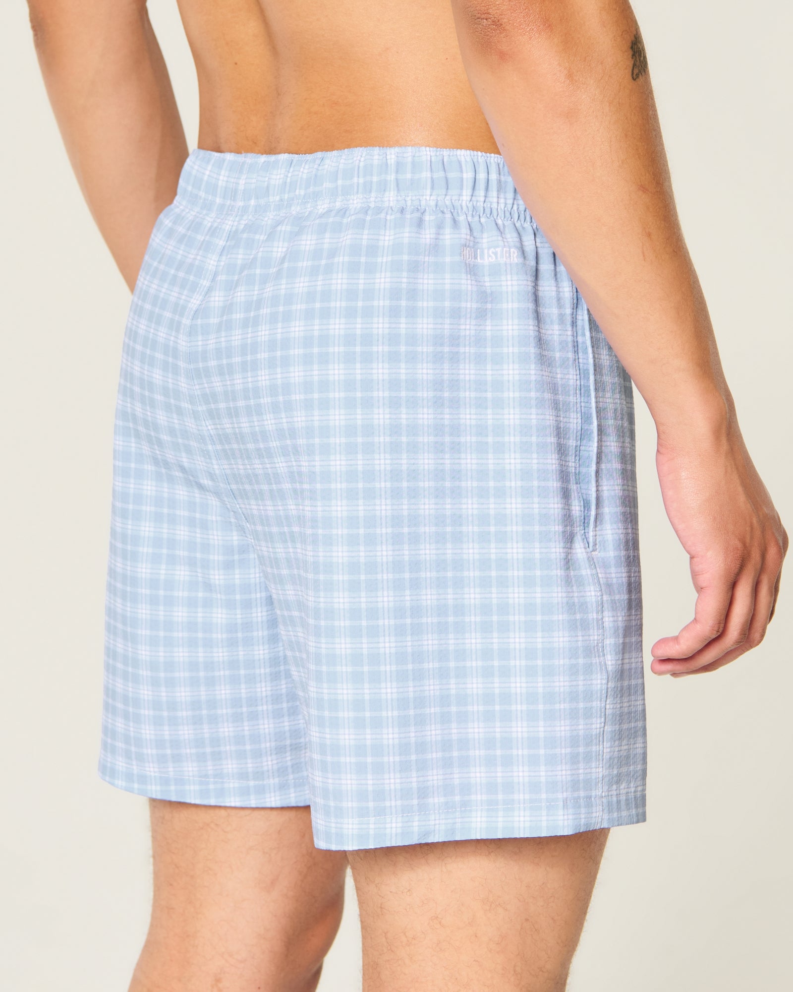 Hollister Seersucker Vacation Swim Trunks