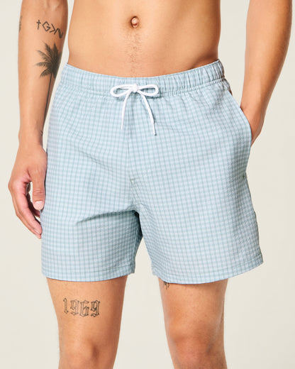 Hollister Seersucker Vacation Swim Trunks