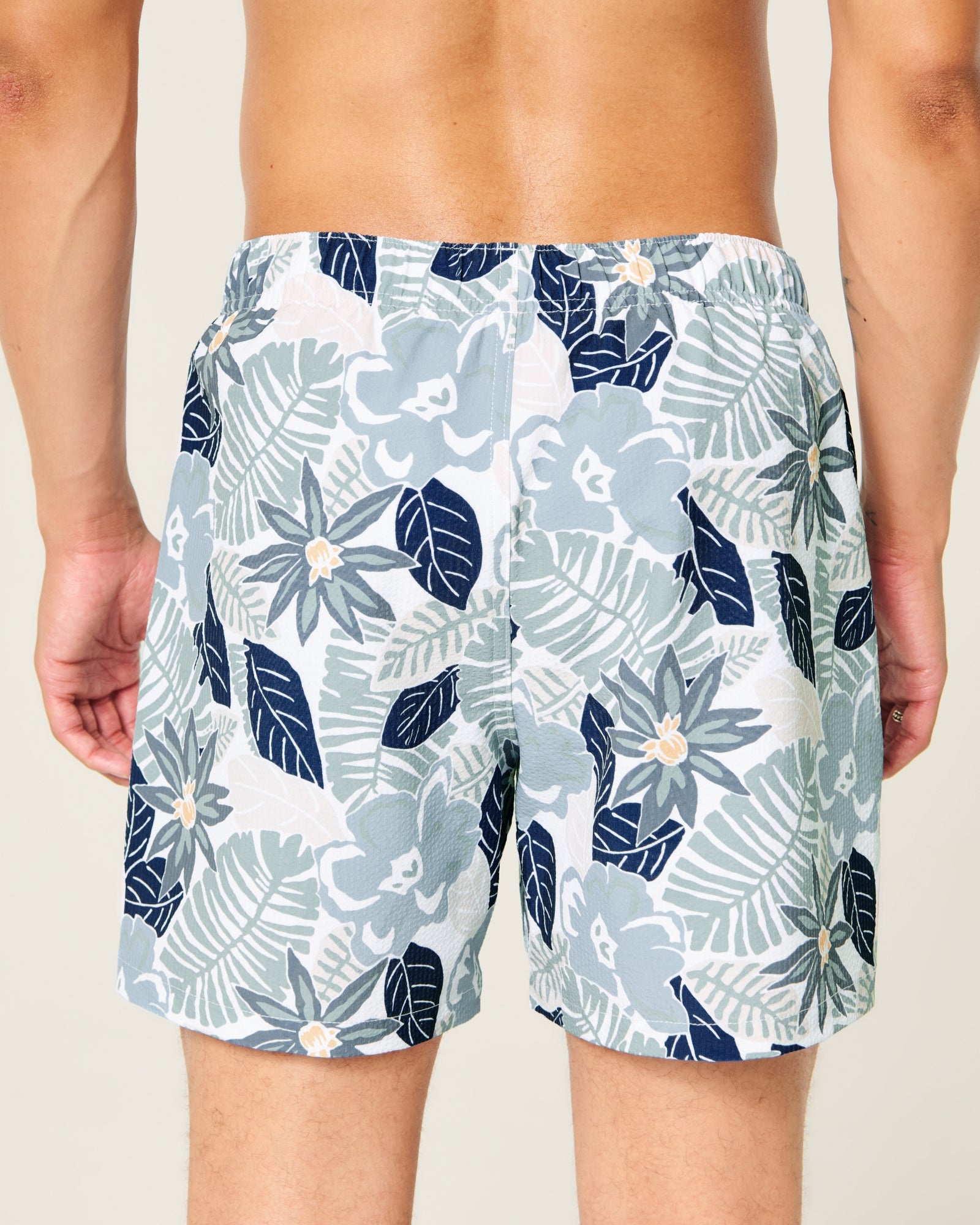 Hollister Seersucker Vacation Swim Trunks