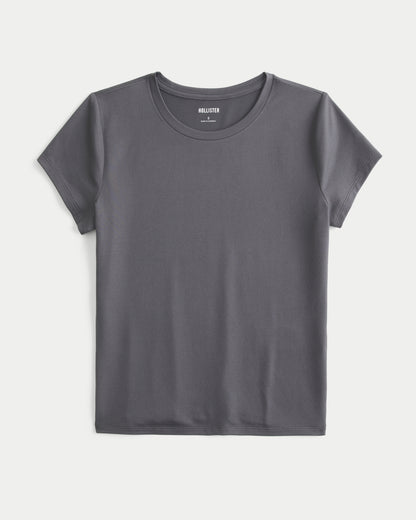 Hollister Smooth Seamless Fabric Crew Baby Tee