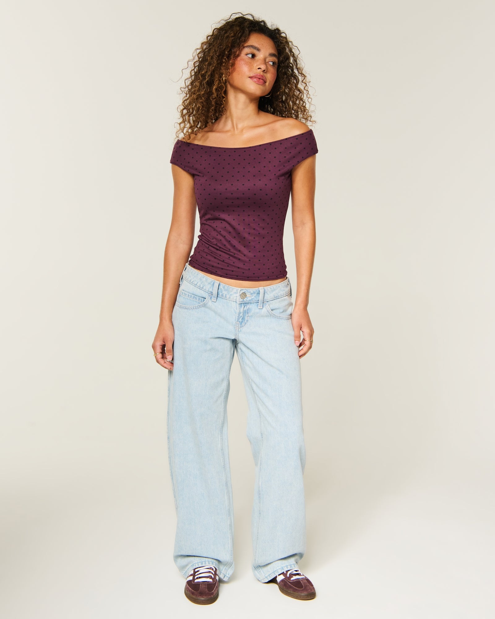 Hollister Reversible Off-the-Shoulder Seamless Fabric Top