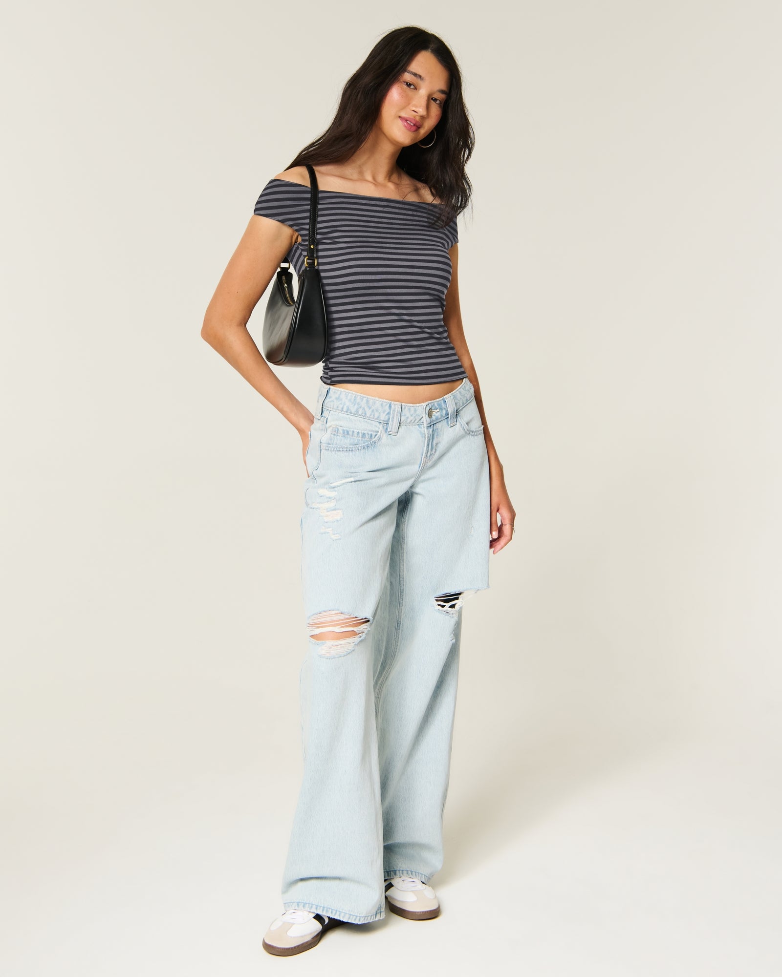 Hollister Reversible Off-the-Shoulder Seamless Fabric Top