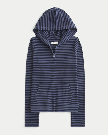 Hollister Seamless Fabric Zip-Up Hoodie