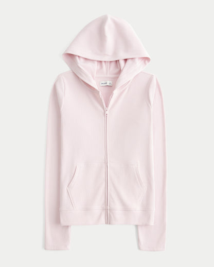 Hollister Seamless Fabric Zip-Up Hoodie