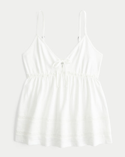 Hollister Tie Front Babydoll Top