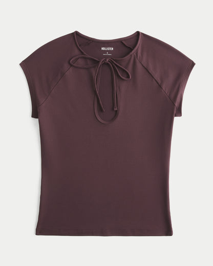Hollister Smooth Seamless Fabric Keyhole Top