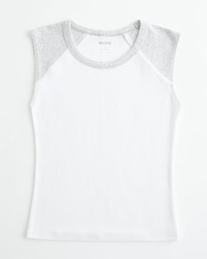 Hollister High-Neck Raglan Tank