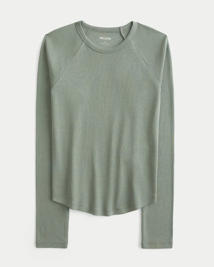 Hollister Long-Sleeve Raglan Crew T-Shirt
