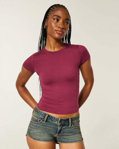 Hollister Smooth Seamless Fabric Crew Baby Tee