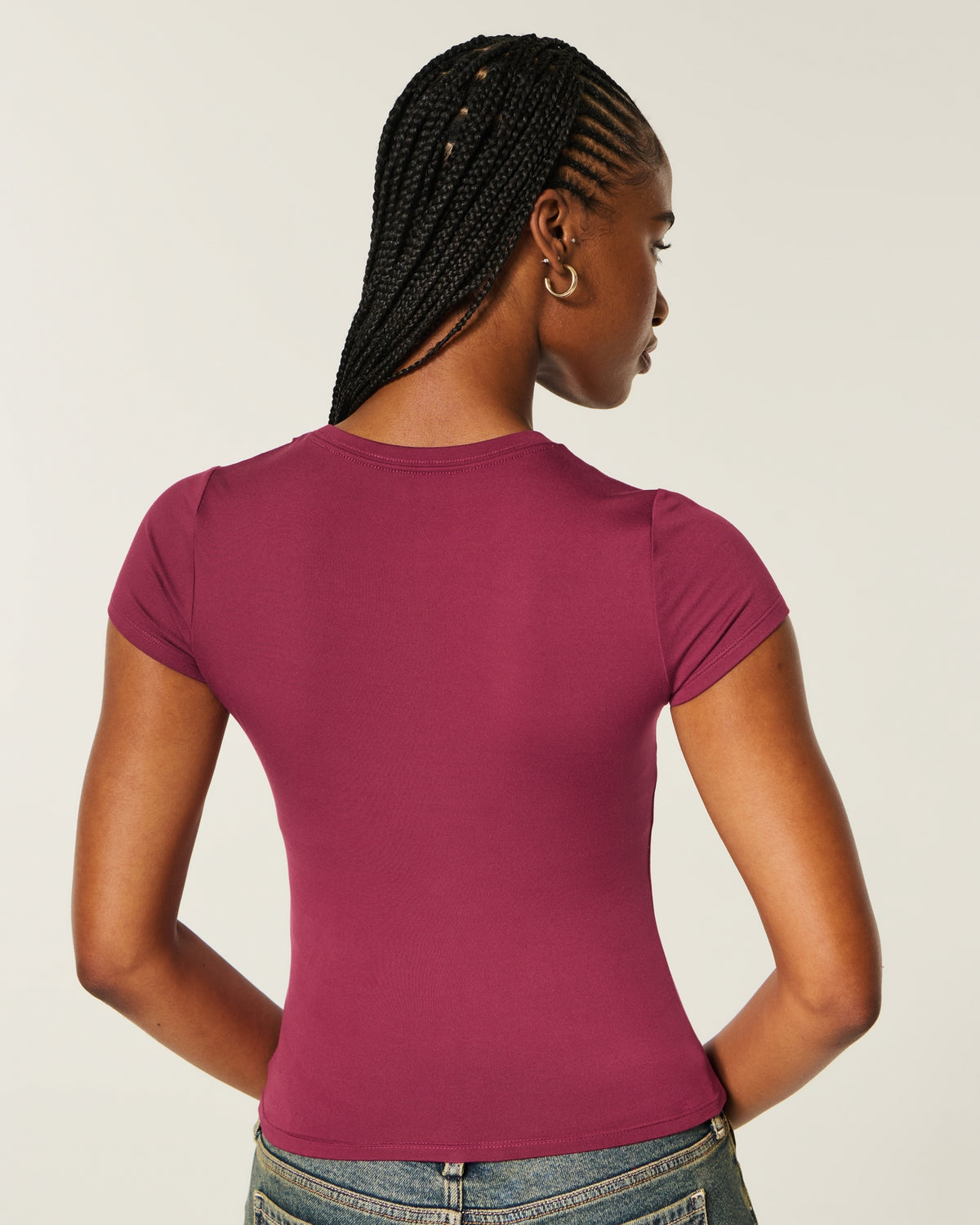 Hollister Smooth Seamless Fabric Crew Baby Tee