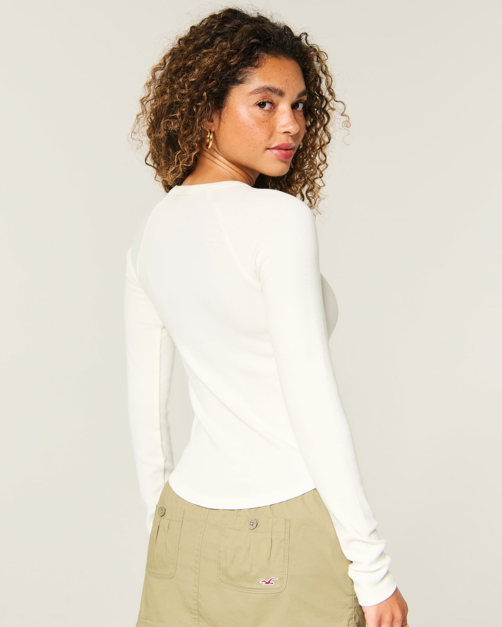 Hollister Long-Sleeve Raglan Crew T-Shirt
