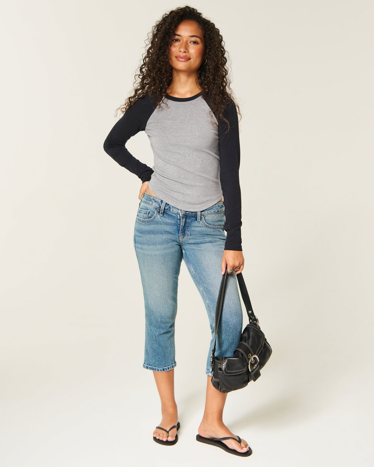 Hollister Long-Sleeve Raglan Crew T-Shirt