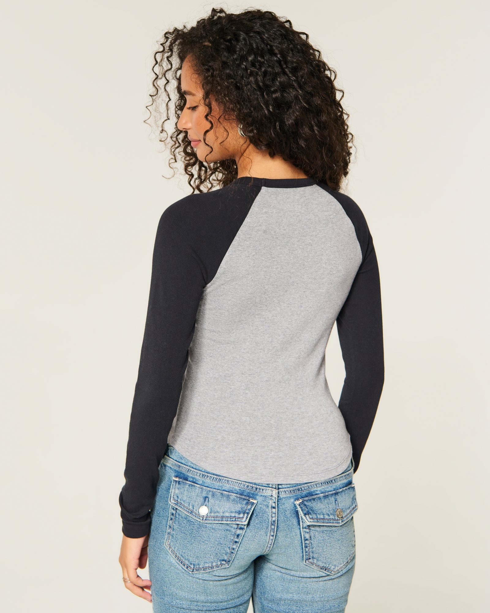 Hollister Long-Sleeve Raglan Crew T-Shirt