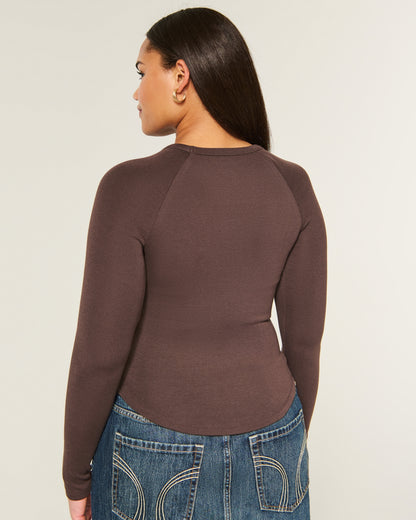 Hollister Long-Sleeve Raglan Crew T-Shirt