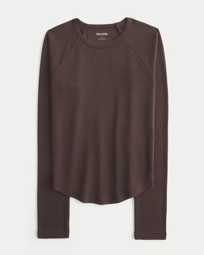 Hollister Long-Sleeve Raglan Crew T-Shirt