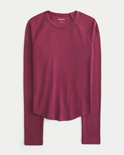 Hollister Long-Sleeve Raglan Crew T-Shirt