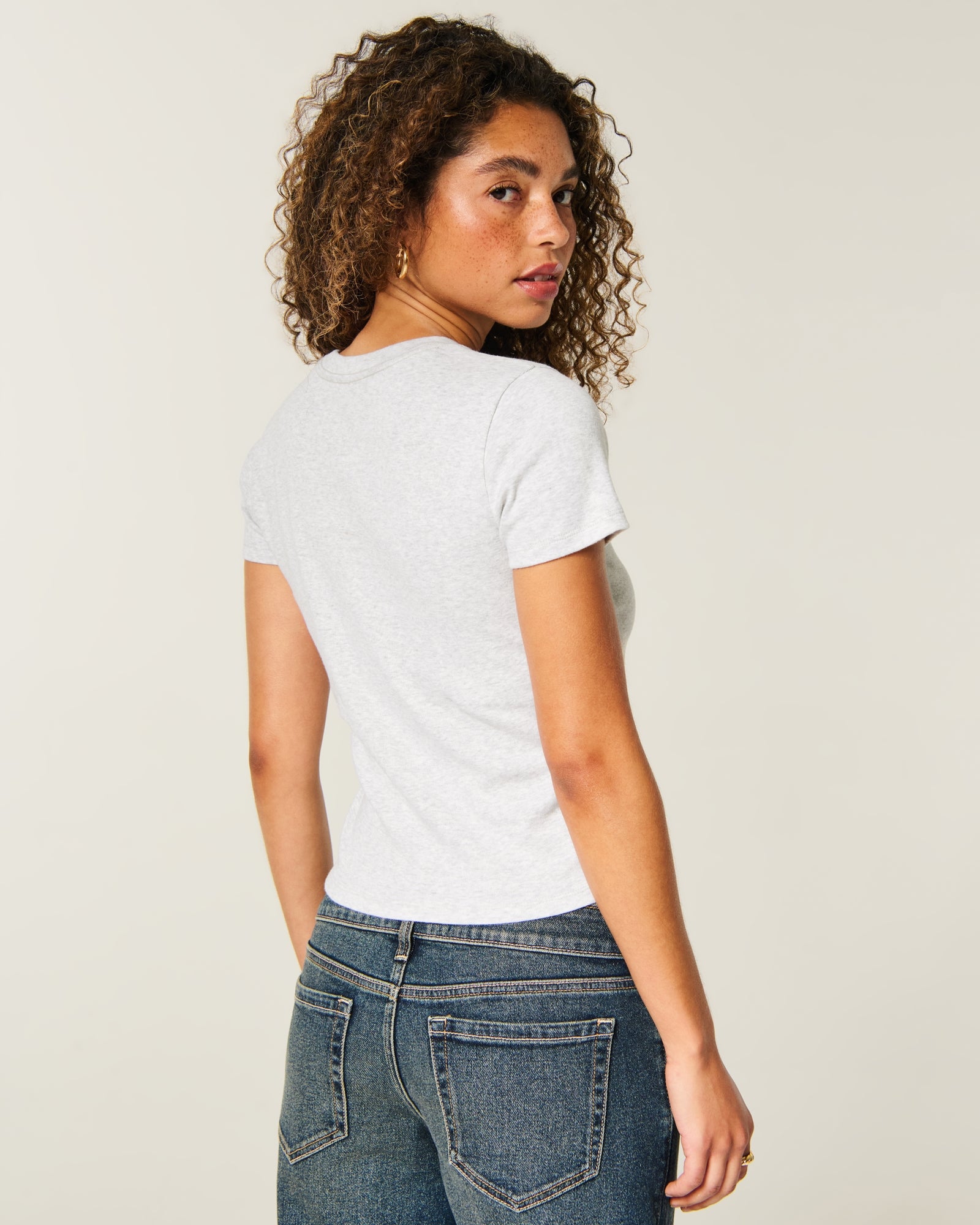 Hollister Cotton Crew Baby Tee