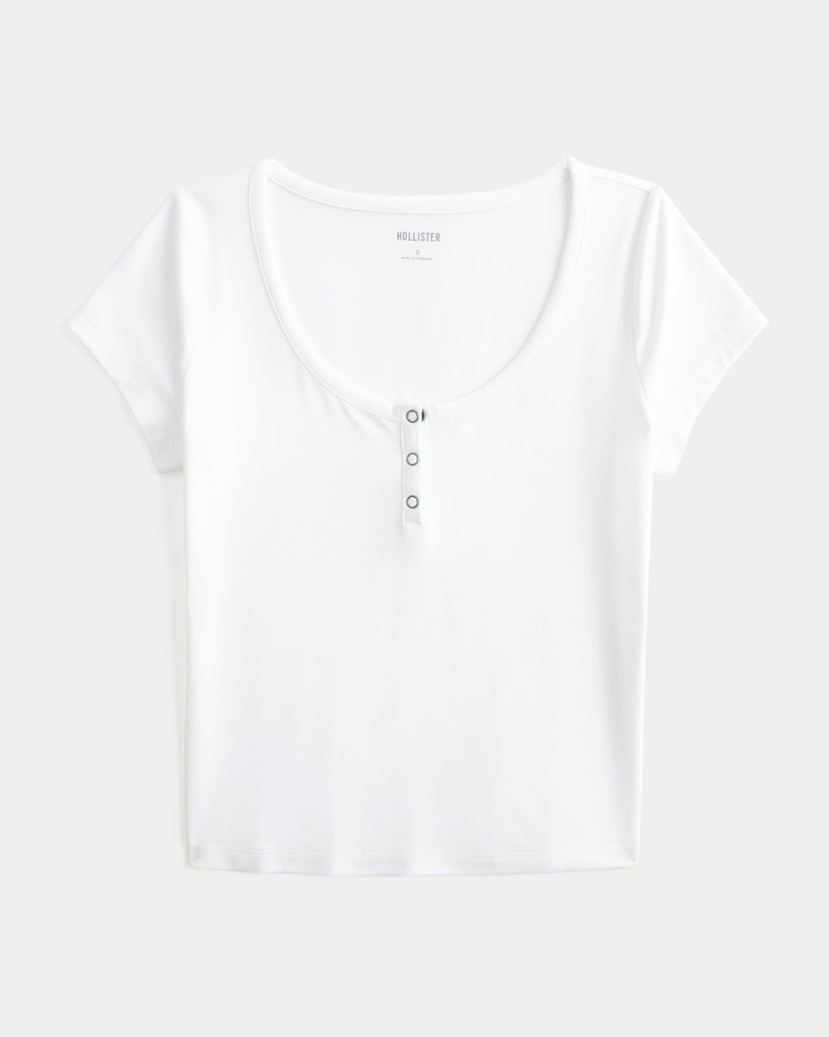 Hollister Smooth Seamless Fabric Snap Henley